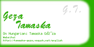 geza tamaska business card